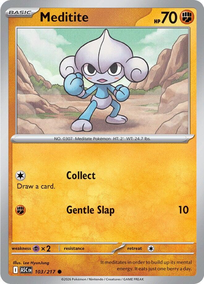 Ascended Heroes Meditite Pokémon card